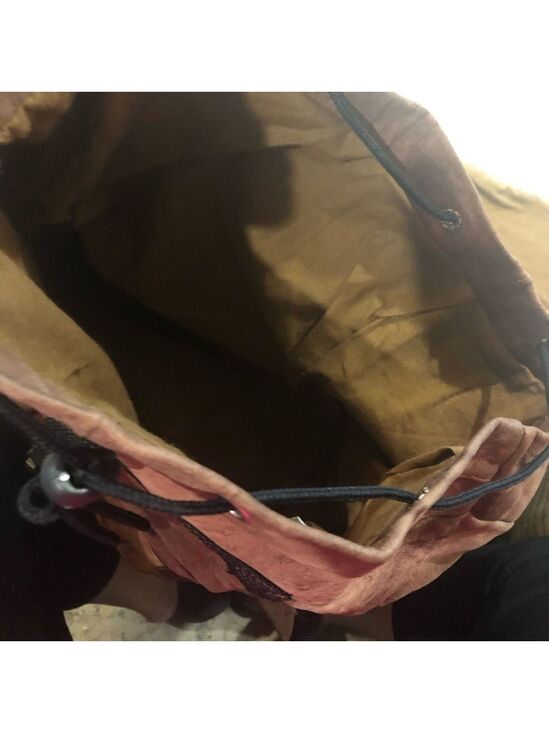 Backpack distressed brown leather. Unisex main image 13